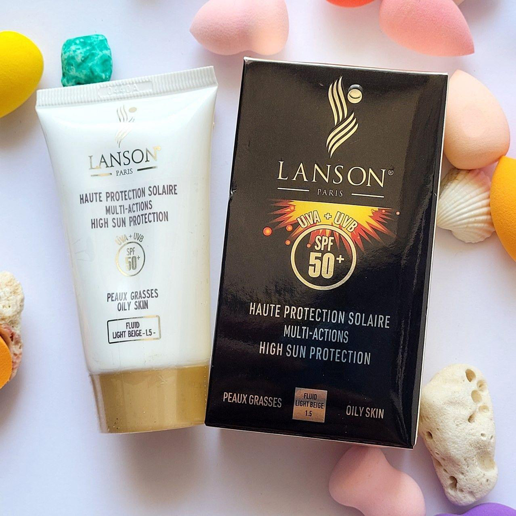 کرم ضدآفتاب رنگی لانسون SPF50 مدل مولتی اکشن شماره 1.5، مناسب پوست‌های چرب، حجم 40 میلی‌لیتر